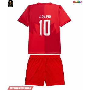 Lacne Dětský Futbalové dres Kanada Jonathan David #10 MS 2026 Krátky Rukáv - Domáci (+ trenírky)